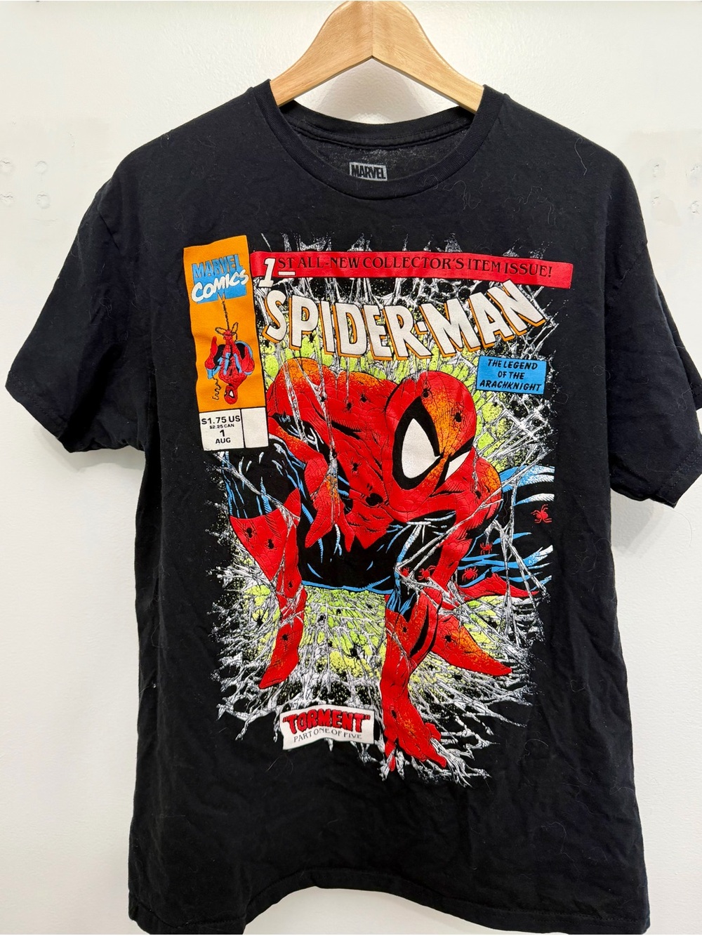 Marvel Black T‑Shirt with Red Graphic Tee